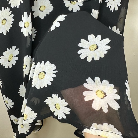 Daisy Print Chiffon Dress SZ XS - Picture 4 of 6